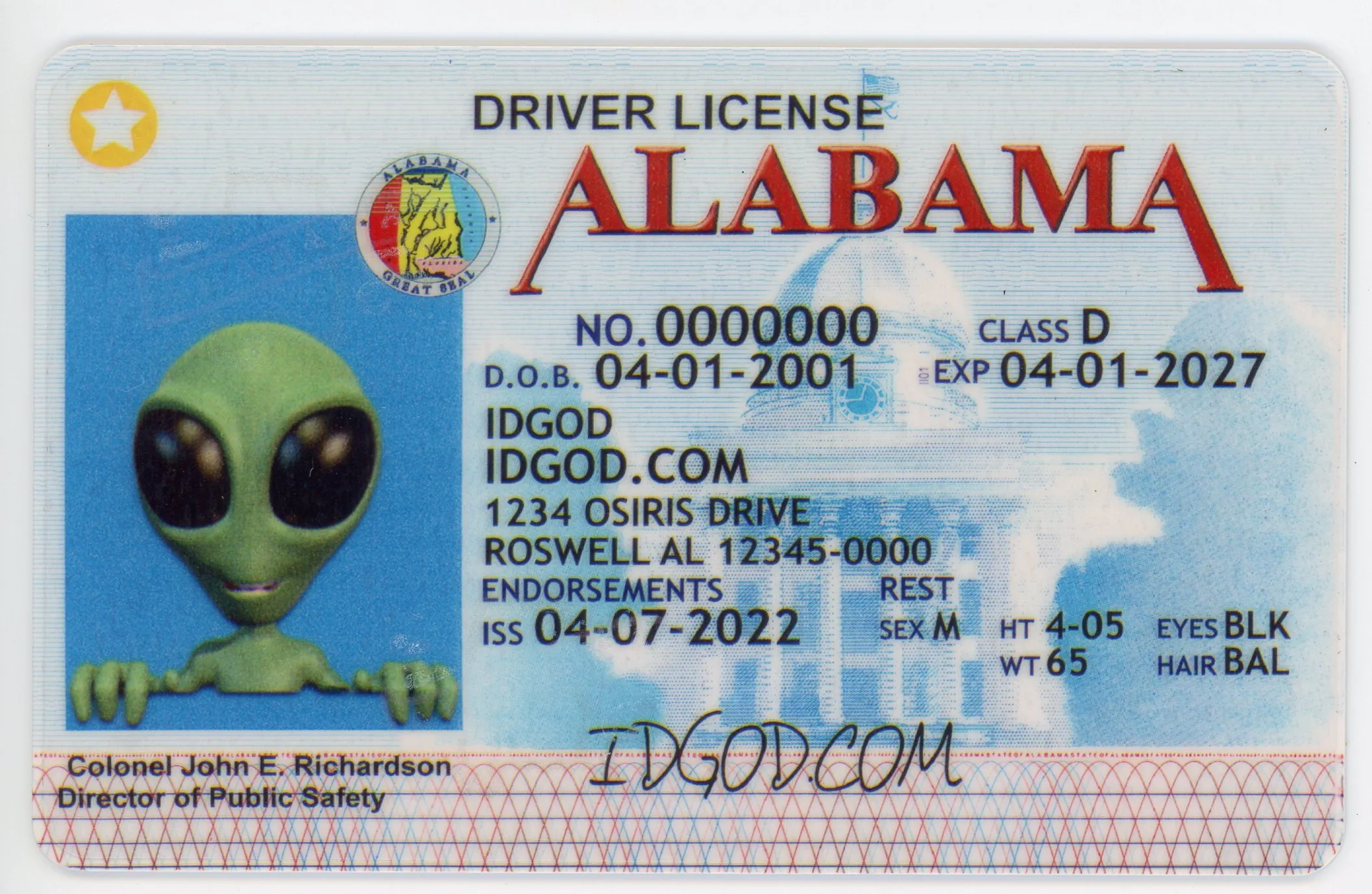 IDGod Fake ID - Alabama Fake ID