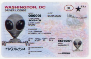 IDGod Fake ID - Washington DC Fake ID